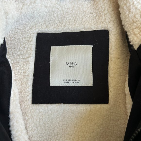 Mango Faux shearling-lined quilted parka (Small) Men's - Picture 9 of 10